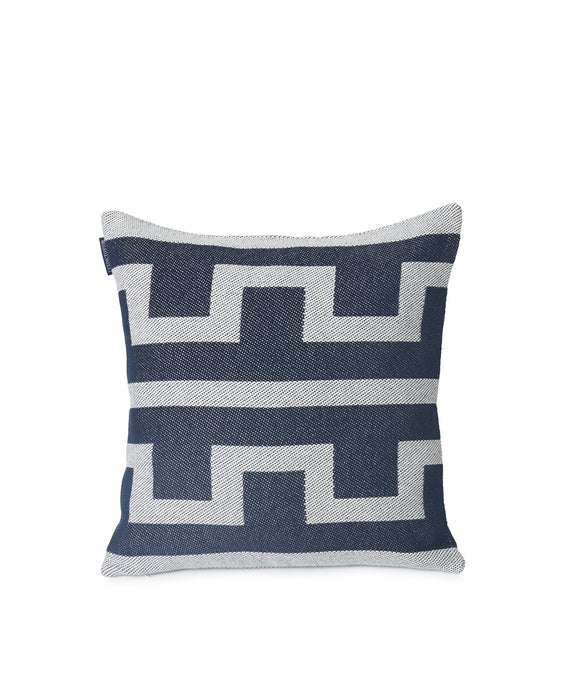 Graphic Recycled Cotton Pillow Cover - Kuddfodral