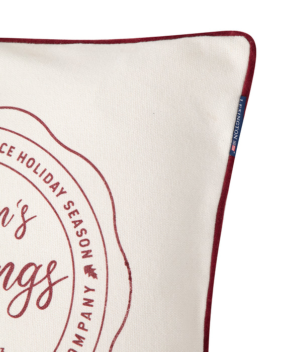 Seasons Greatings Recycled Cotton Pillow Cover