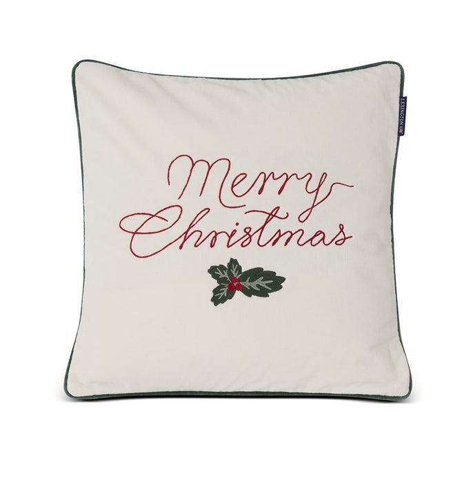 Merry Christmas Cotton Velvet Pillow Cover